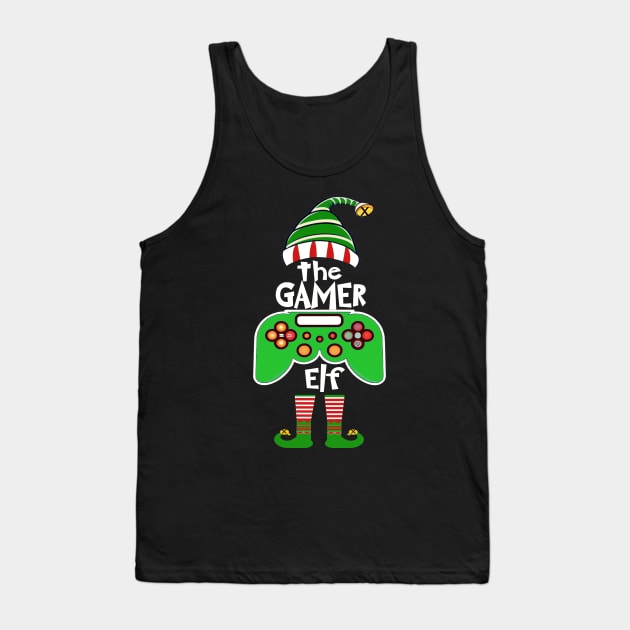 Gamer Elf Matching Family Group Christmas Party Tank Top by albaley